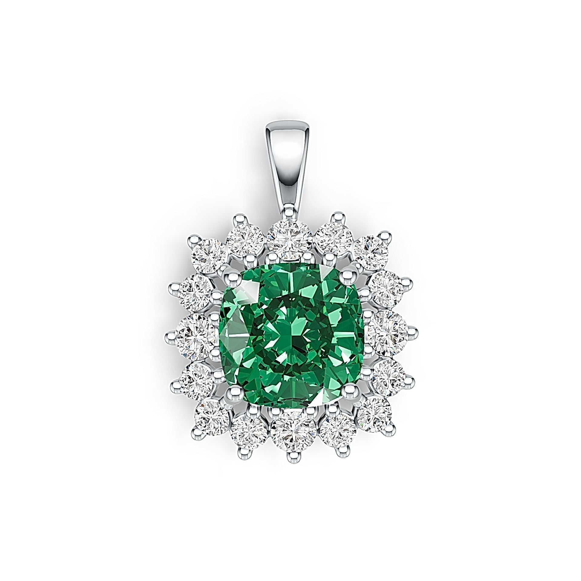 Sterling Silver Semi Mount Pendant Setting Cushion CU 8X8mm Syzjewelry