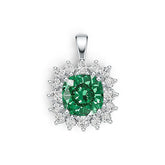 Sterling Silver Semi Mount Pendant Setting Cushion CU 8X8mm Syzjewelry