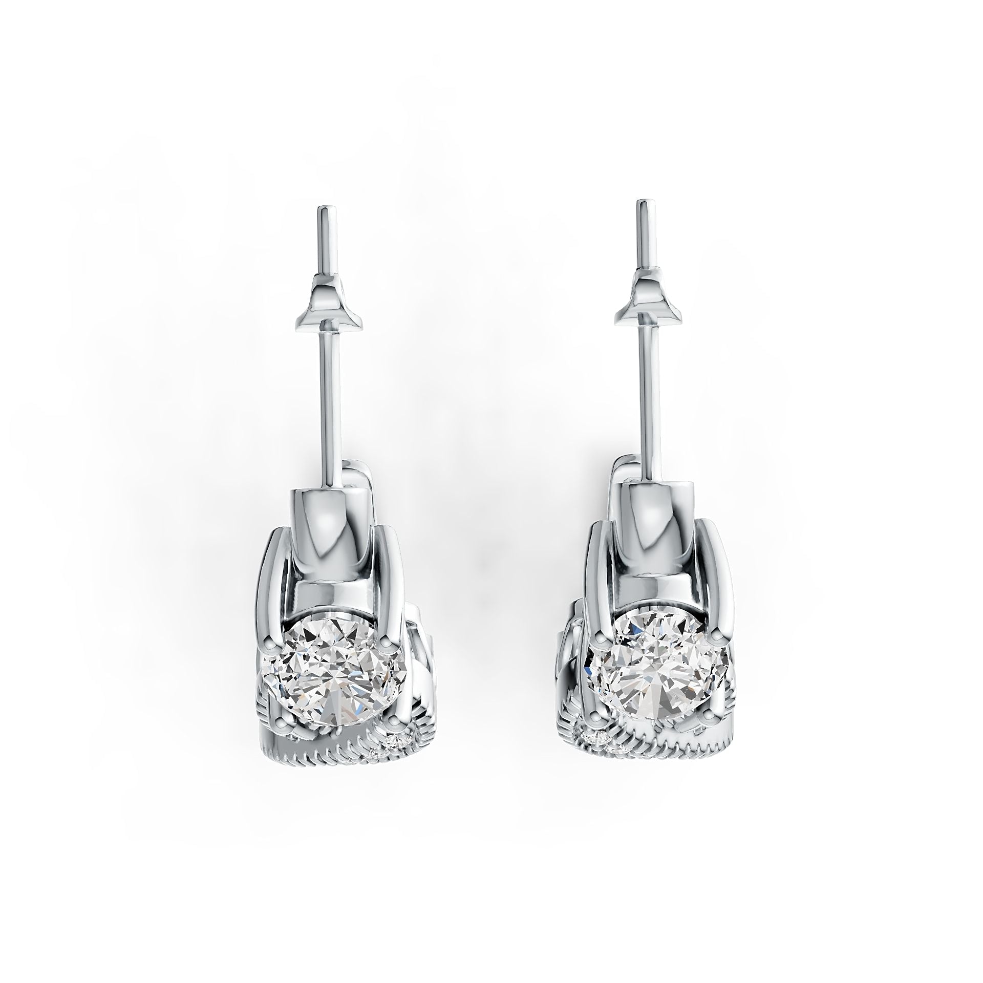 Sterling Silver Semi Mount Earrings Setting Oval OV 9X7mm DHJ