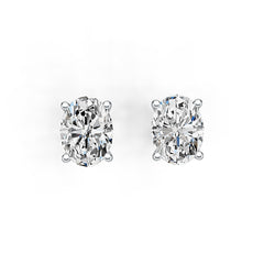 Sterling Silver Semi Mount Earrings Setting Oval OV 8X6mm DHJ