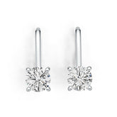 Sterling Silver Semi Mount Earrings Setting Round RD 6x6mm DHJ