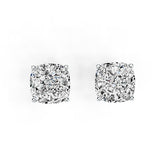 Sterling Silver Semi Mount Earrings Setting Cushion CU 8X8mm DHJ