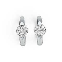 Sterling Silver Semi Mount Earrings Setting Round RD 7x7mm DHJ