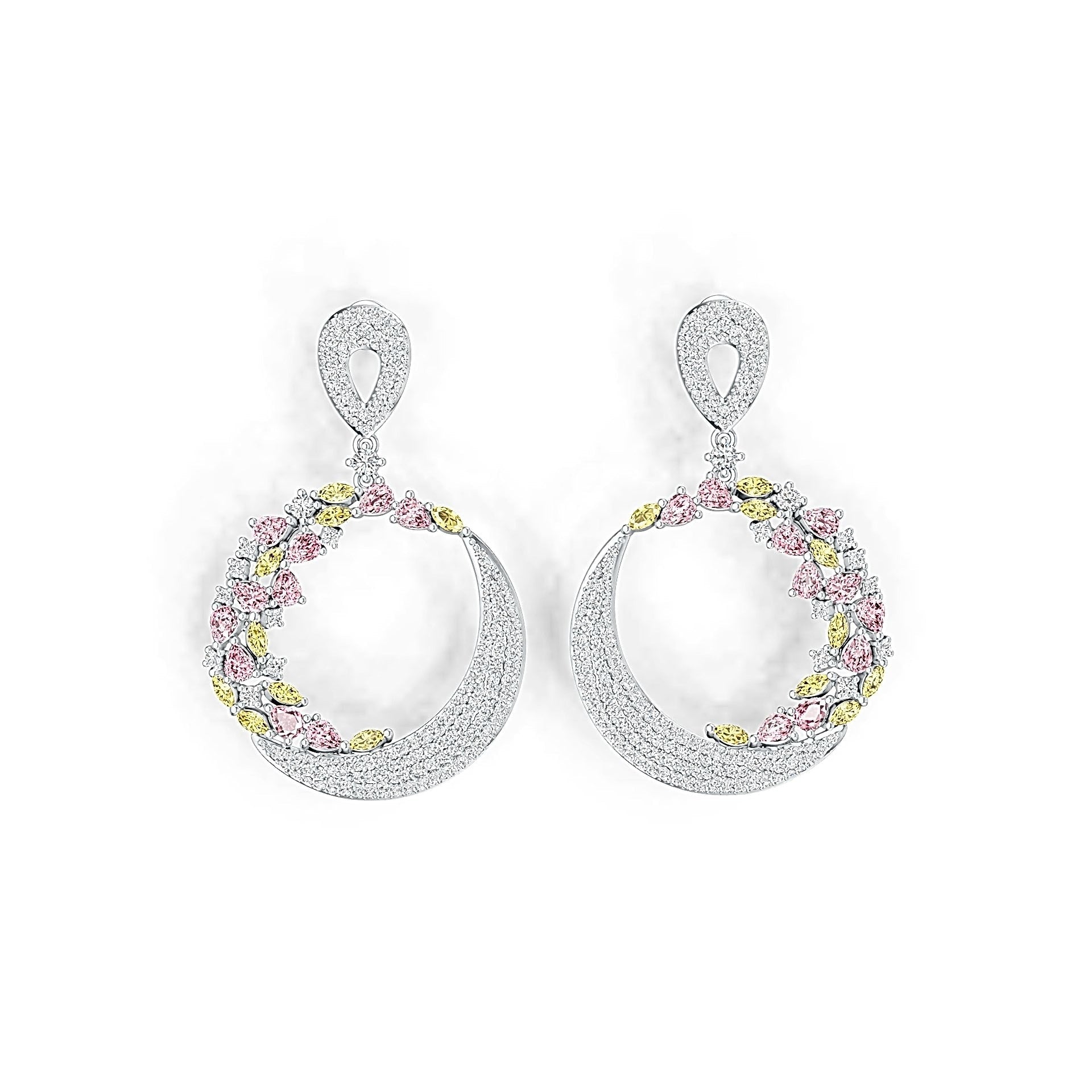 Sterling Silver Semi Mount Earrings Setting Pear PE 4X2mm DHJ