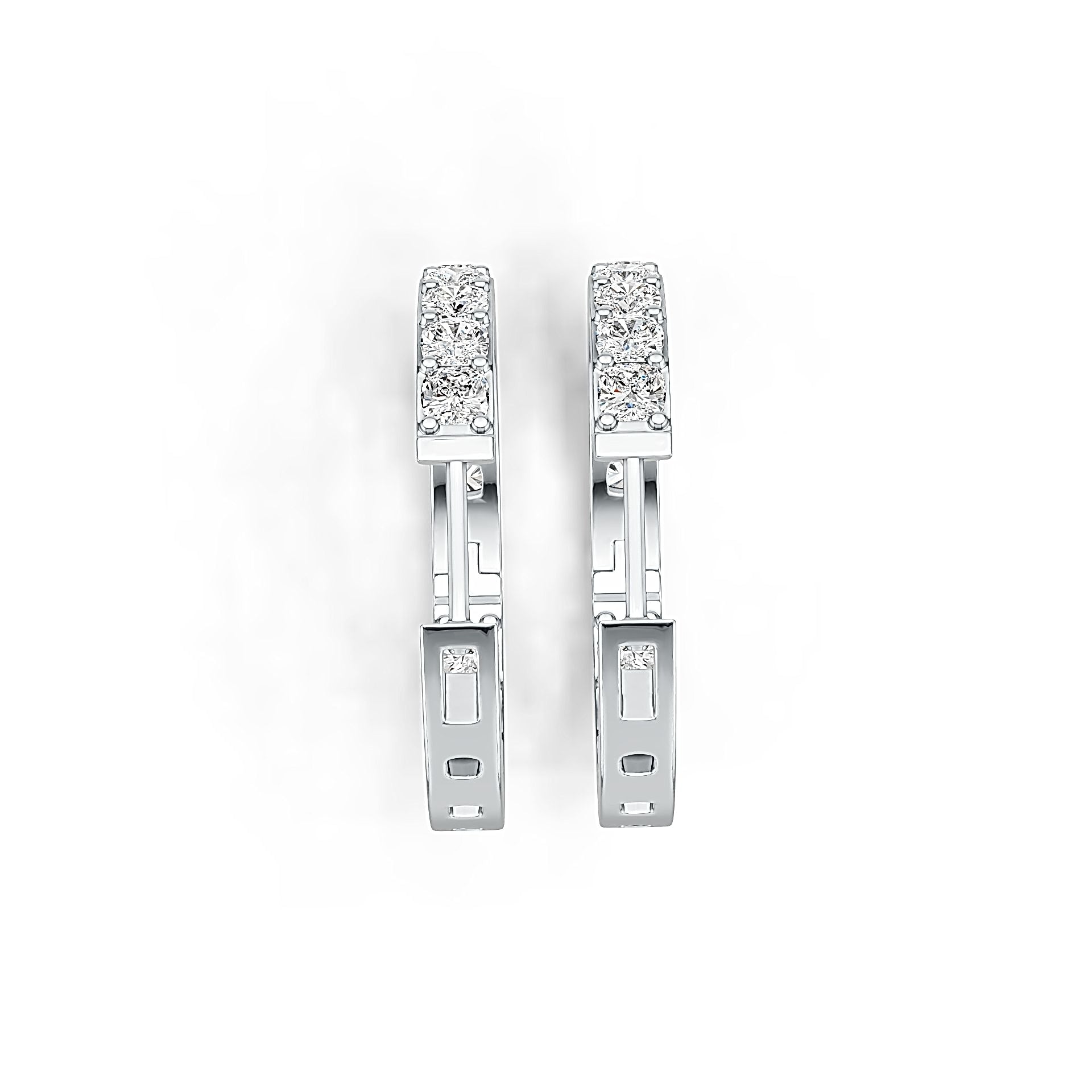 Sterling Silver Semi Mount Earrings Setting Cushion CU 3X3mm DHJ