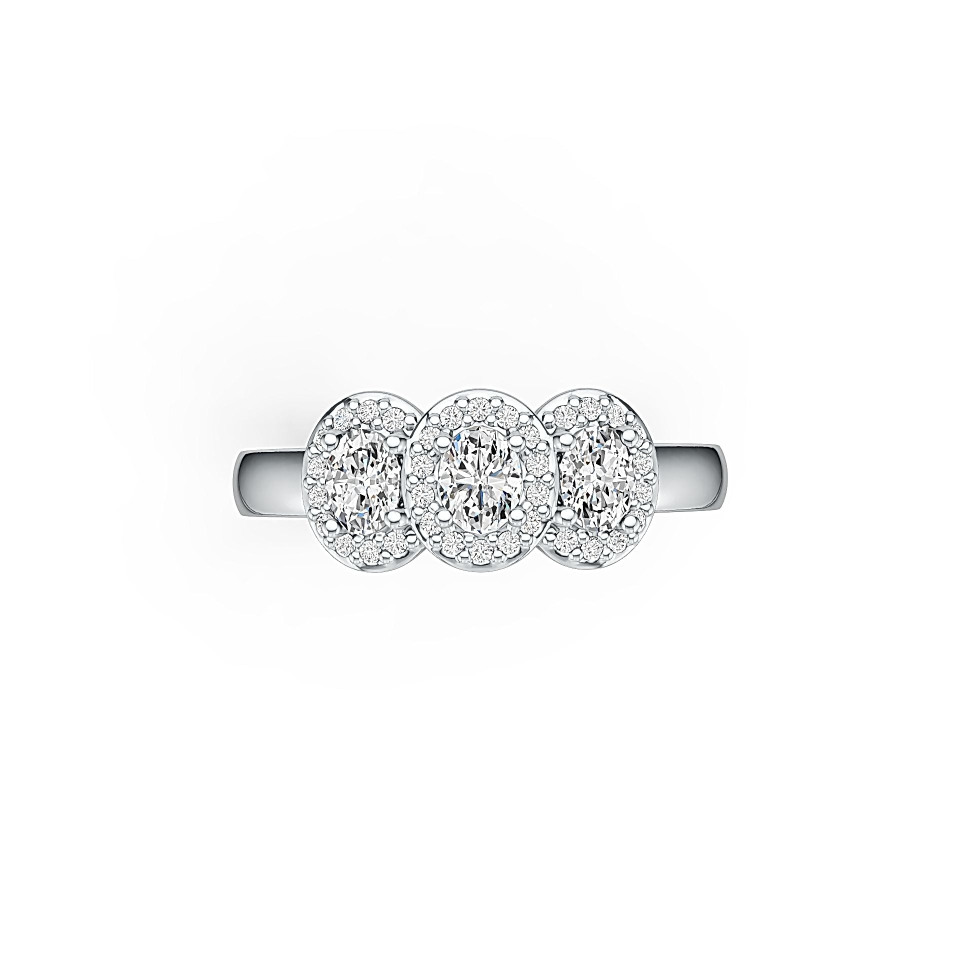 Sterling Silver Semi Mount Ring Setting Oval OV 4X3mm with White Topaz - Syzjewelry