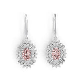 Sterling Silver Semi Mount Earrings Setting Oval OV 7X5mm with White Topaz Syzjewelry