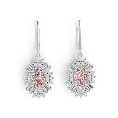 Sterling Silver Semi Mount Earrings Setting Oval OV 7X5mm with White Topaz Syzjewelry