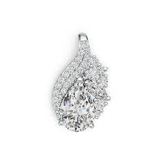 Sterling Silver Semi Mount Pendant Setting Pear PE 12X8mm DHJ