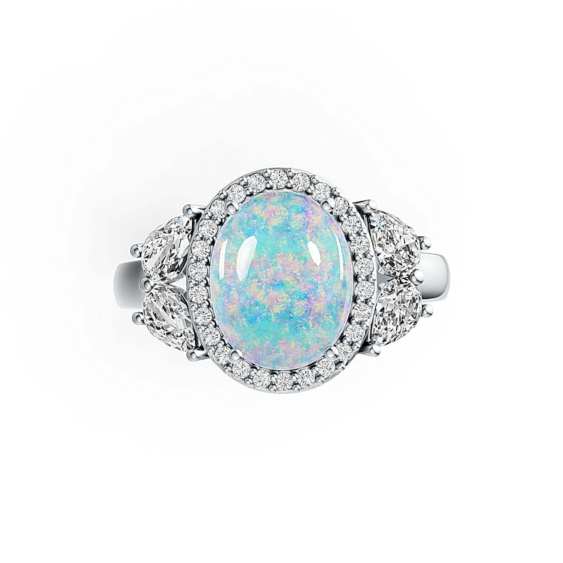 Sterling Silver Semi Mount Ring Setting Oval OV 10X8mm Cabochon - Syzjewelry