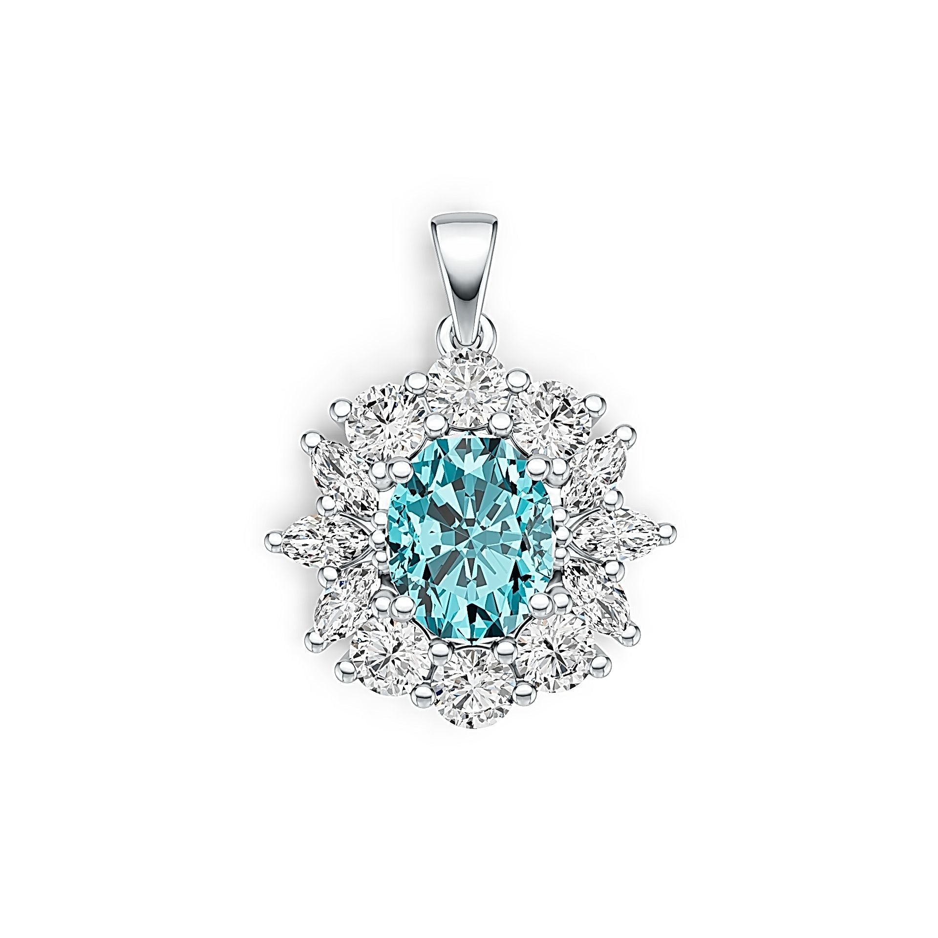 Sterling Silver Semi Mount Pendant Setting Oval OV 10X8mm DHJ