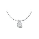 Sterling Silver Semi Mount Pendant Setting Cushion CU 7X5mm Halo - Syzjewelry
