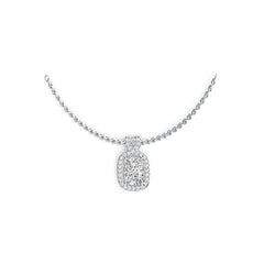 Sterling Silver Semi Mount Pendant Setting Cushion CU 7X5mm Halo - Syzjewelry