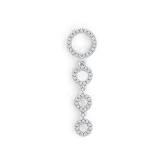 Sterling Silver Semi Mount Pendant Setting Round RD 1.0mm DHJ