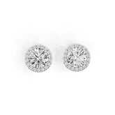 Sterling Silver Semi Mount Earrings Setting Round RD 8x8mm DHJ
