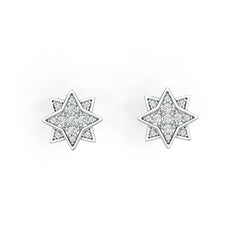 Sterling Silver Semi Mount Earrings Setting Round RD 1.5mm RD 1mm Syzjewelry