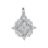 Sterling Silver Semi Mount Pendant Setting Trillion TR 6X6mm MQ 6X3mm DHJ