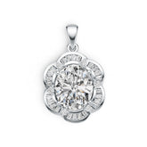 Sterling Silver Semi Mount Pendant Setting Oval OV 12X10mm DHJ