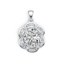 Sterling Silver Semi Mount Pendant Setting Oval OV 12X10mm DHJ