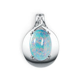 Sterling Silver Semi Mount Pendant Setting Oval OV 14X10mm Cabochon DHJ
