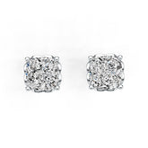 Sterling Silver Semi Mount Earrings Setting Cushion CU 7X7mm DHJ