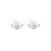 Sterling Silver Semi Mount Earrings Setting Round RD 4x4mm Angel Theme DHJ