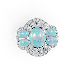 Sterling Silver Semi Mount Ring Setting Oval OV 10X8mm OV 6X4mm Cabochon DHJ
