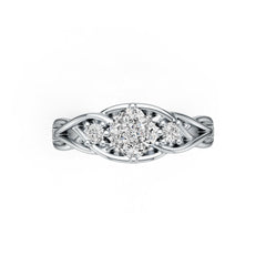 Sterling Silver Semi Mount Ring Setting Cushion CU 5.5X5.5mm DHJ