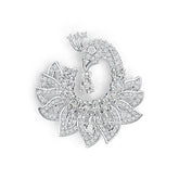 Sterling Silver Semi Mount Pendant Setting Pear PE 6x4mm Peacock Pendant DHJ