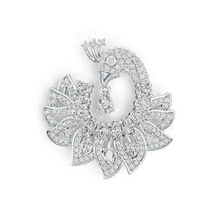 Sterling Silver Semi Mount Pendant Setting Pear PE 6x4mm Peacock Pendant DHJ