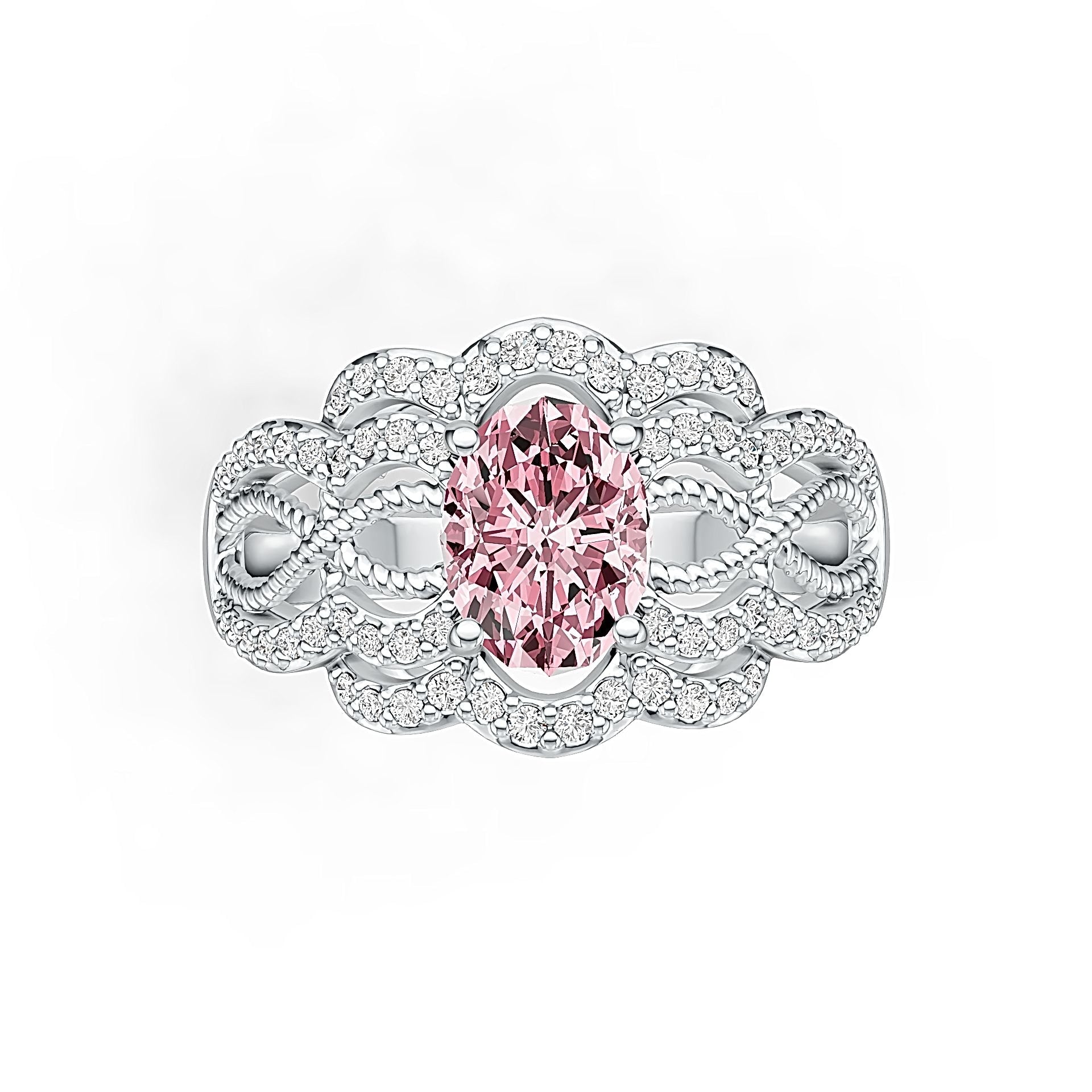 Sterling Silver Semi Mount Ring Setting Oval OV 8X6mm DHJ