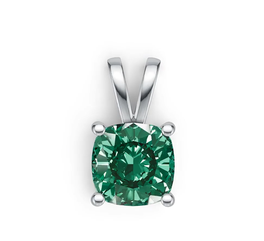 Sterling Silver Semi Mount Pendant Setting Cushion CU 6x6mm - Syzjewelry