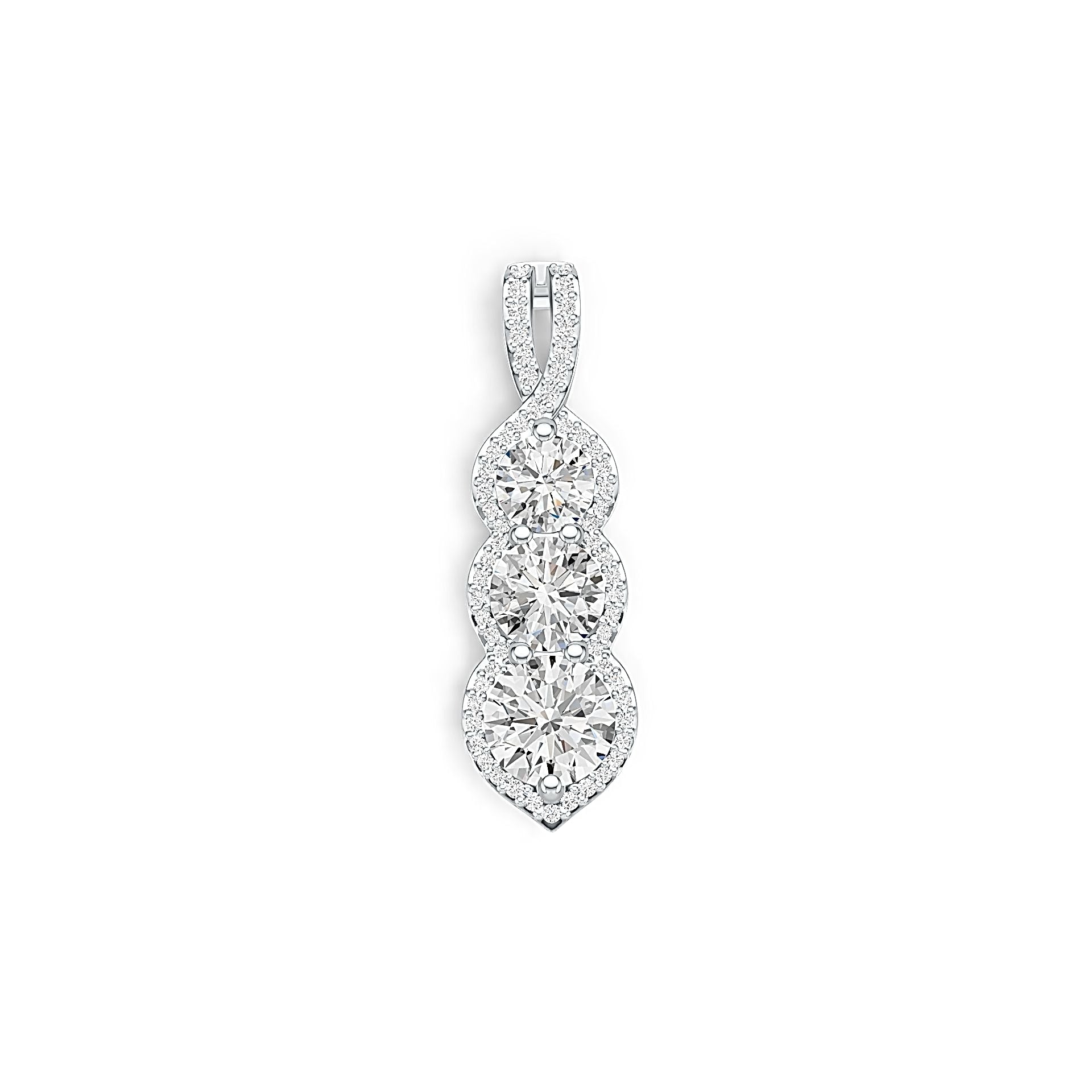 Sterling Silver Semi Mount Pendant Setting Round RD 8x8mm RD 7x7mm RD 6x6mm DHJ