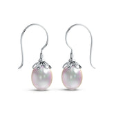 Sterling Silver Semi Mount Earrings Setting Round RD 9.8X12mm DHJ