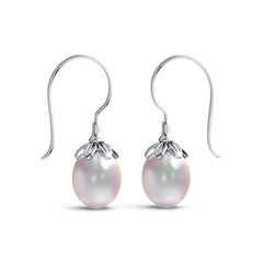 Sterling Silver Semi Mount Earrings Setting Round RD 9.8X12mm DHJ