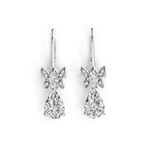 Sterling Silver Semi Mount Earrings Setting Pear PE 9X6mm - Syzjewelry