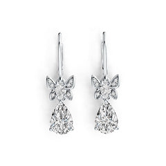 Sterling Silver Semi Mount Earrings Setting Pear PE 9X6mm - Syzjewelry