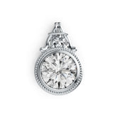 Sterling Silver Semi Mount Pendant Setting Round RD 8x8mm DHJ