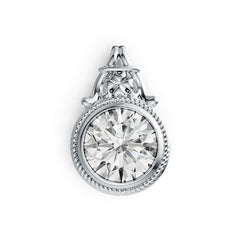 Sterling Silver Semi Mount Pendant Setting Round RD 8x8mm DHJ