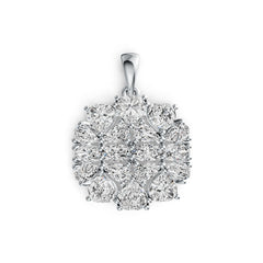 Sterling Silver Semi Mount Pendant Setting Pear PE 5X3mm OV 5X3mm HT 5X5mm DHJ