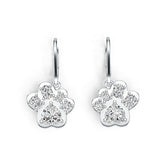 Sterling Silver Semi Mount Earrings Setting Heart HT 6X6mm OV 4X3mm OV 3X2mm DHJ