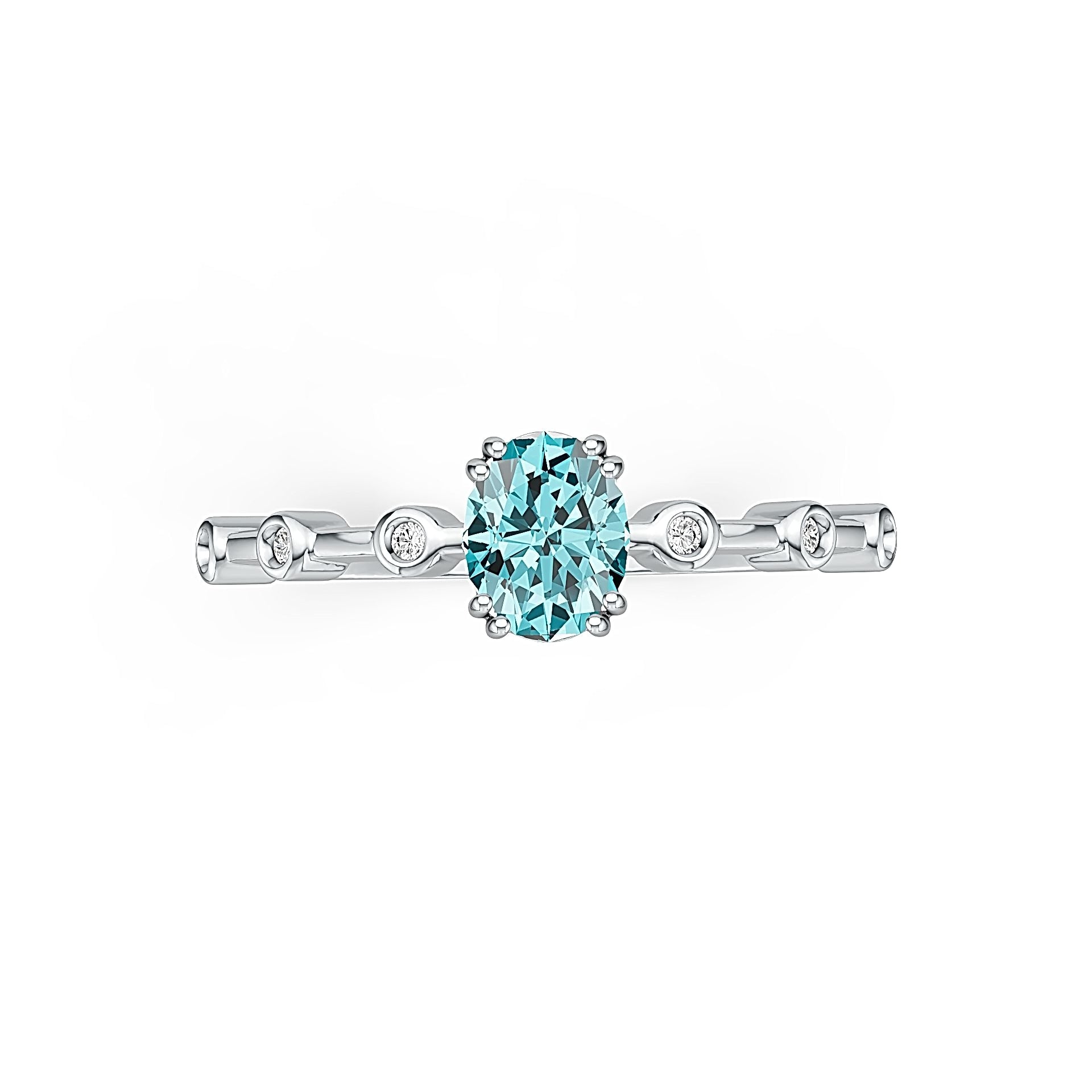 Sterling Silver Semi Mount Ring Setting Oval OV 6x4mm Solitaire DHJ