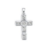 Sterling Silver Semi Mount Pendant Setting Emerald OCT 6X4mm DHJ