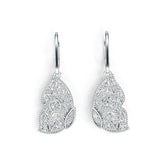 Sterling Silver Semi Mount Earrings Setting Round RD 1.75mm Butterfly DHJ