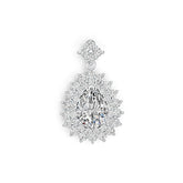 Sterling Silver Semi Mount Pendant Setting Pear PE 15X11mm Syzjewelry