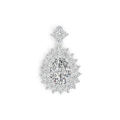 Sterling Silver Semi Mount Pendant Setting Pear PE 15X11mm Syzjewelry