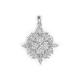 Sterling Silver Semi Mount Pendant Setting Trillion TR 6X6mm MQ 6X3mm DHJ