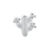 Sterling Silver Semi Mount Pendant Setting Pear PE 5X3mm Cactus Theme DHJ