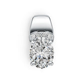 Sterling Silver Semi Mount Pendant Setting Oval OV 9X7mm DHJ