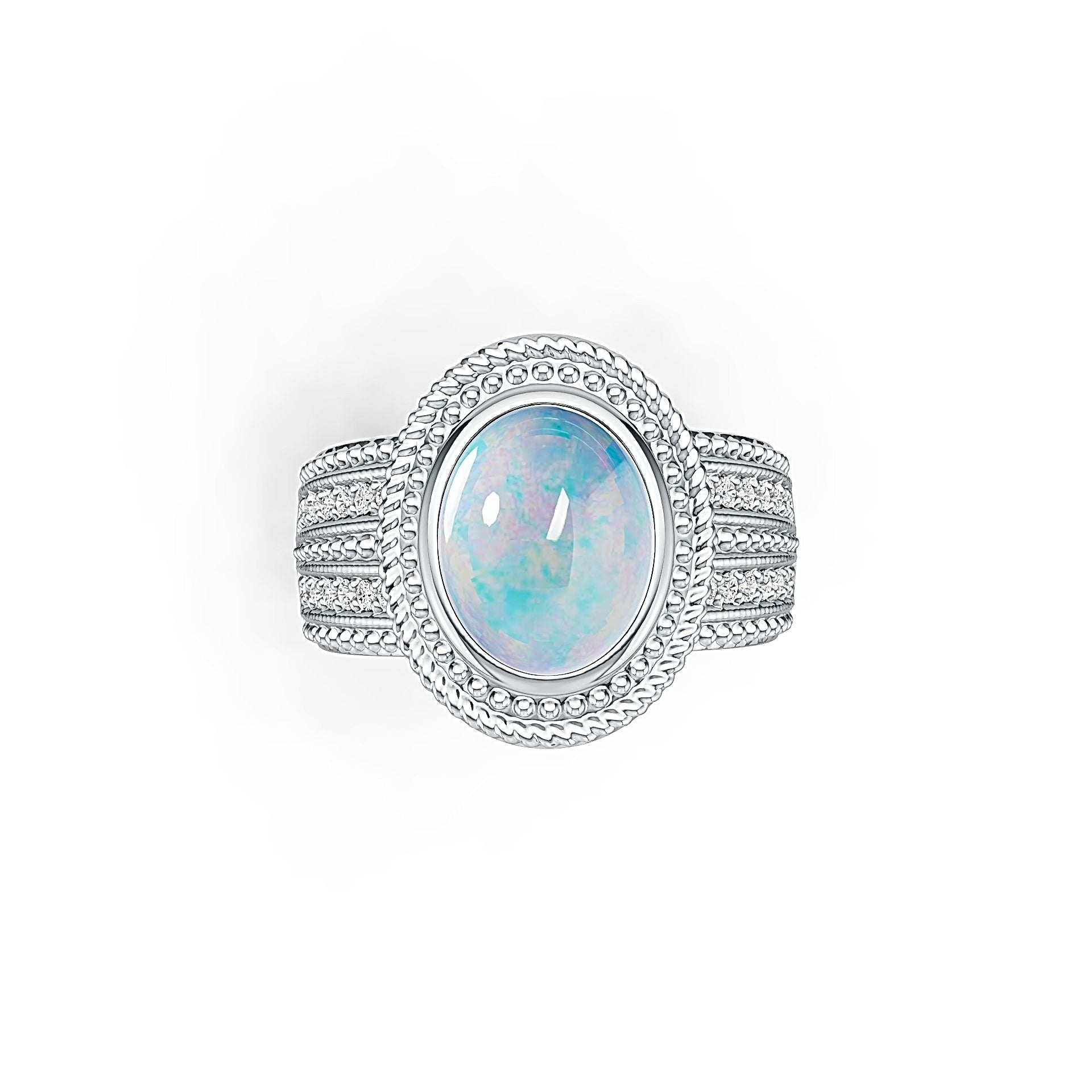 Sterling Silver Semi Mount Ring Setting Oval OV 10X8mm Cabochon - Syzjewelry